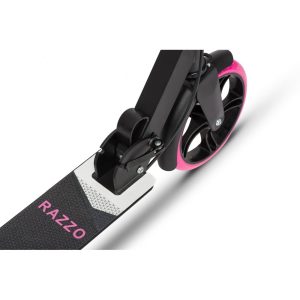 Самокат із ручним тормозом Razzo CITY 200 мм. алюмінієвий HUL1-200 Black/Pink - Зображення 7