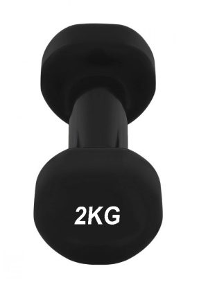 Гантель вінілова PowerPlay 4125 Achilles 2 кг. Чорна (1шт.) - Зображення 5