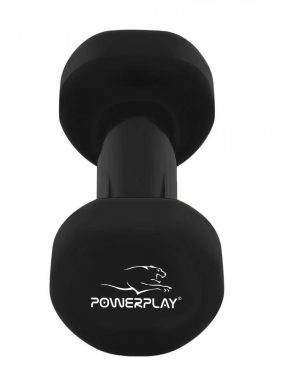 Гантель вінілова PowerPlay 4125 Achilles 2 кг. Чорна (1шт.) - Зображення 4