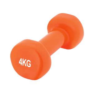 Гантелі вінілові PowerPlay 4125 Achilles 2*4 кг. Помаранчеві (пара - 2шт.) + Резинка для фітнесу 7,5кг - Зображення 4