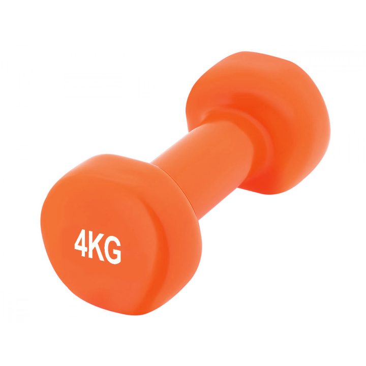 Гантелі вінілові PowerPlay 4125 Achilles 2*4 кг. Помаранчеві (пара - 2шт.) + Резинка для фітнесу 7,5кг - Зображення 4
