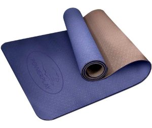 Килимок для йоги та фітнесу PowerPlay 4150 TPE Premium Performance Mat Синій (183x61x0.6) - Зображення 2