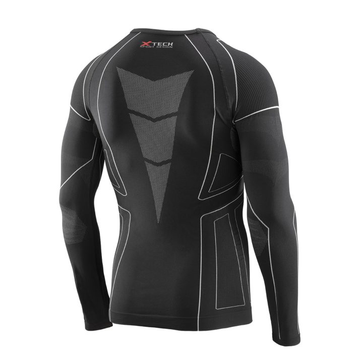 Термокофта (лонгслів) X TECH Maglia Race 3 Munica Lunga giroc Nero XXL/XXXL Чорна - Зображення 4