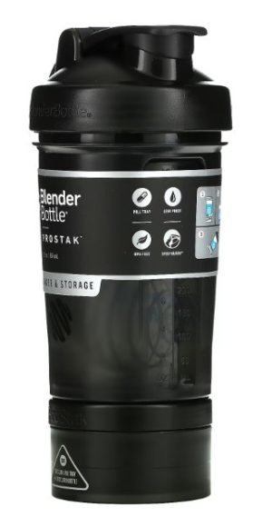 Шейкер спортивний BlenderBottle ProStak 22oz/650ml з 2-ма контейнерами Black - Зображення 6