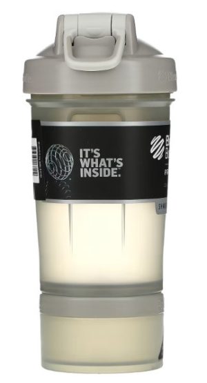 Шейкер спортивний BlenderBottle ProStak 22oz/650ml з 2-ма контейнерами Grey - Зображення 9