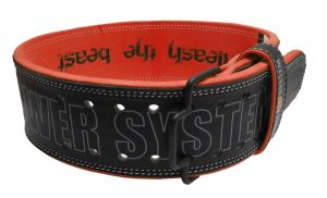 Пояс для важкої атлетики Power System PS-3830 Beast шкіряний Black/Red M - Зображення 1