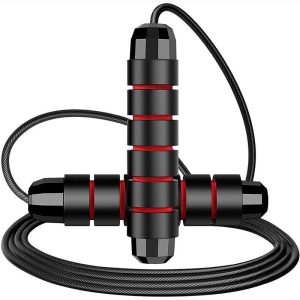 Скакалка швидкісна PowerPlay 4210 Power Weighted Jump Rope Чорна (2,7m.) - Зображення 4