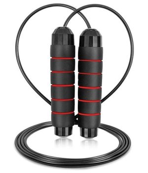 Скакалка швидкісна PowerPlay 4210 Power Weighted Jump Rope Чорна (2,7m.) - Зображення 1