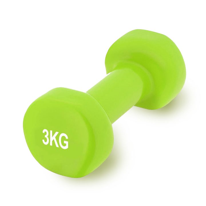 Гантель вінілова PowerPlay 4125 Achilles 3 кг. Зелена (1шт.) - Зображення 2