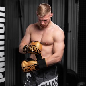 Боксерські рукавиці Phantom APEX Elastic Gold 16 унцій (капа в подарунок) - Зображення 8