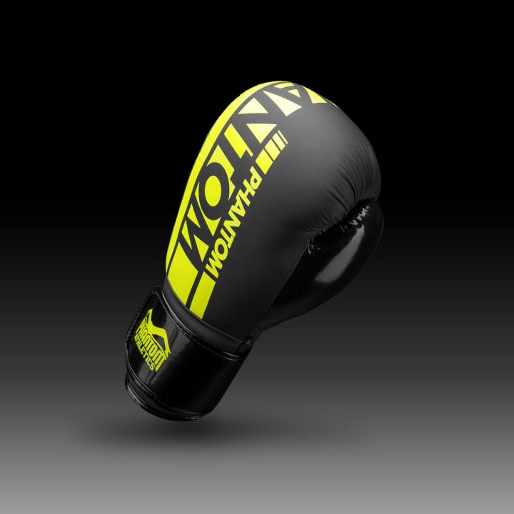 Боксерські рукавиці Phantom APEX Elastic Neon Black/Yellow 10 унцій (Бинти 4м. в подарунок) - Зображення 2