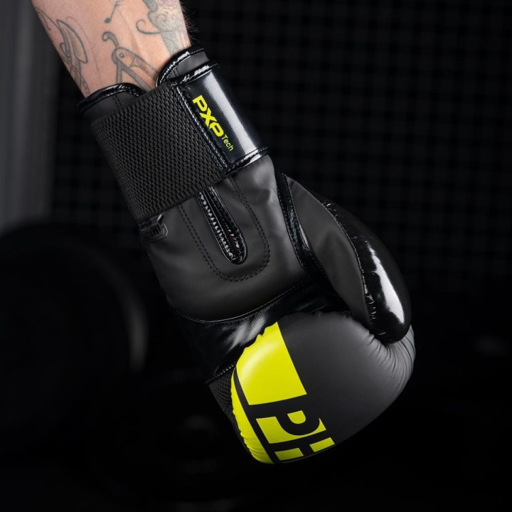Боксерські рукавиці Phantom APEX Elastic Neon Black/Yellow 10 унцій (Бинти 4м. в подарунок) - Зображення 5