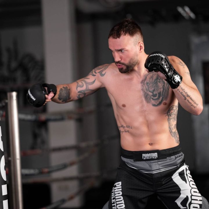 Рукавиці для ММА Phantom APEX Sparring Black S/M (капа в подарунок) - Зображення 8