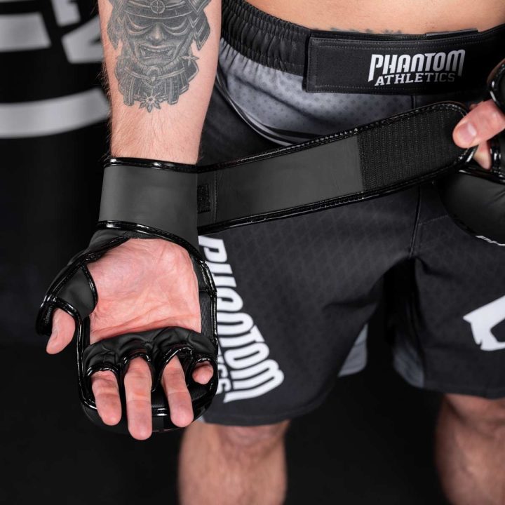 Рукавиці для ММА Phantom APEX Sparring Black S/M (капа в подарунок) - Зображення 4