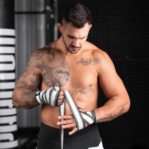 Бинти для боксу Phantom MT-Pro Black/White 450cm. (4.5м.) - Зображення 5