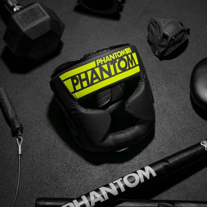 Боксерський шолом Phantom APEX Full Face Neon One Size Black/Yellow (капа в подарунок) - Зображення 6