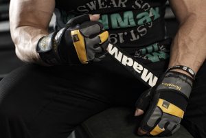 Рукавички для фітнесу MadMax MFG-880 Signature Black/Grey/Yellow L - Зображення 10