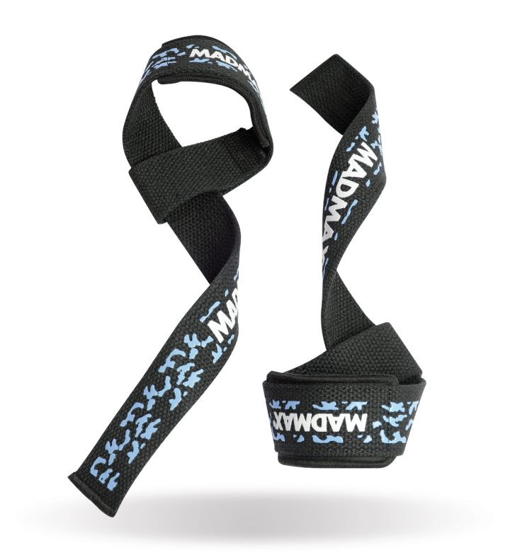 Лямки для тяги MadMax Camo Power Wrist Straps Camo/Light Blue - Зображення 2