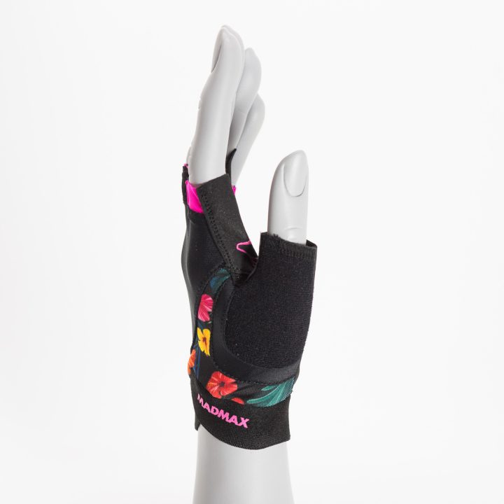 Рукавички для фітнесу MadMax MFG-770 Flower Power Gloves Black/Pink S - Зображення 4