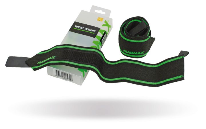 Кистьові бинти MadMax MFA-298 Wrist Wraps 18" Black/Green (пара) - Зображення 2