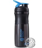 Шейкер спортивний (пляшка) BlenderBottle SportMixer Flip 28oz/820ml Black/Cyan - Зображення 2