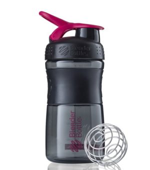 Шейкер спортивний (пляшка) BlenderBottle SportMixer Flip 20oz/590ml Black/Pink - Зображення 3