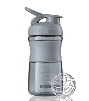 Шейкер спортивний (пляшка) BlenderBottle SportMixer Flip 20oz/590ml Grey - Зображення 3