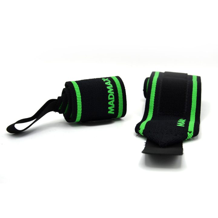 Кистьові бинти MadMax MFA-298 Wrist Wraps 18" Black/Green (пара) - Зображення 3