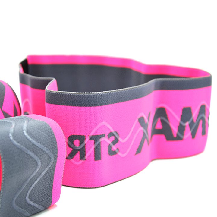 Набір тканевих гумок для фітнесу та спорту MadMax MFA-305 Hiploop set 3 pcs. Grey/Pink - Зображення 2