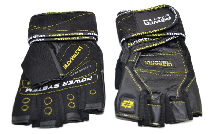 Рукавички для фітнесу Power System PS-2810 Ultimate Motivation Black/Yellow Line L - Зображення 4