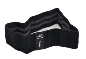 Тканева гумка для фітнесу та спорту PowerPlay 4111 Hip Band L Light Чорна (d_84cm) - Зображення 2