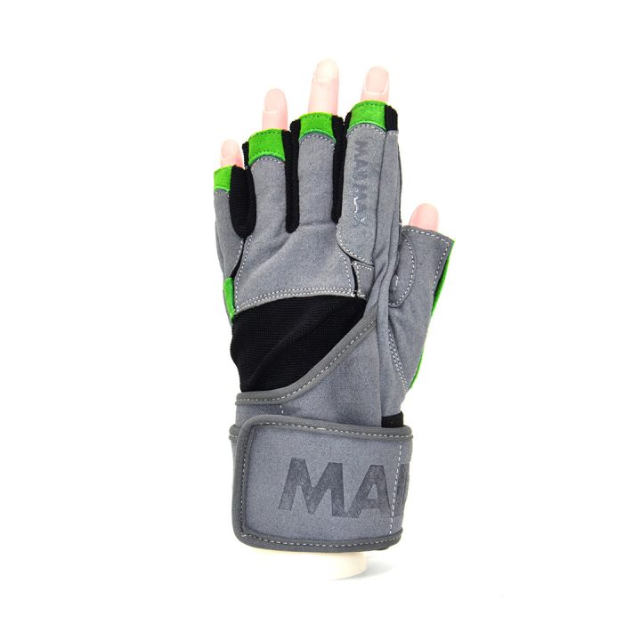 Рукавички для фітнесу MadMax MFG-860 Wild Grey/Green S - Зображення 2