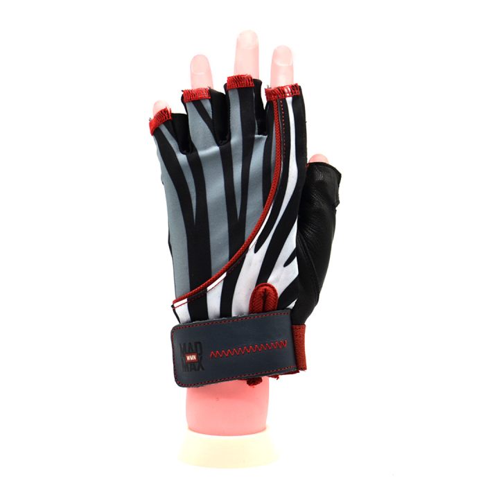 Рукавички для фітнесу MadMax MFG-911 Nine-eleven Zebra B&W zebra M - Зображення 2