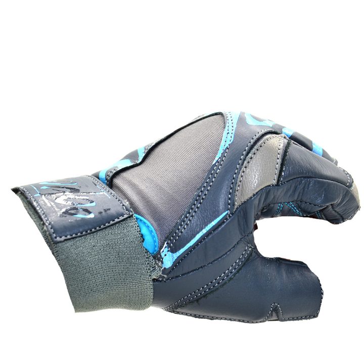 Рукавички для фітнесу MadMax MFG-921 Voodoo Mid grey/light blue S - Зображення 2