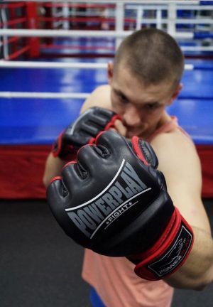 Рукавиці для MMA PowerPlay 3058 Чорно-Червоні L - Зображення 5