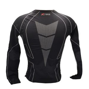 Термокофта (лонгслів) X TECH Maglia Race 3 Munica Lunga  giroc Nero L/XL Чорна - Зображення 4