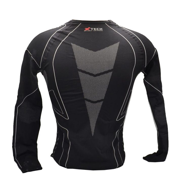 Термокофта (лонгслів) X TECH Maglia Race 3 Munica Lunga giroc Nero XXL/XXXL Чорна - Зображення 6