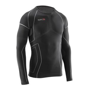 Термокофта (лонгслів) X TECH Maglia Race 3 Munica Lunga  giroc Nero L/XL Чорна - Зображення 3
