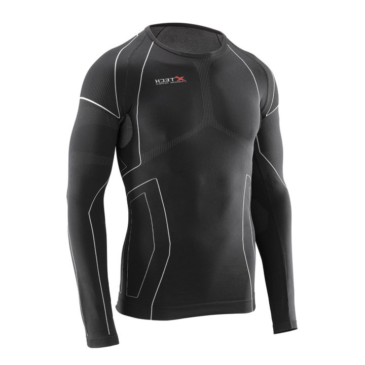 Термокофта (лонгслів) X TECH Maglia Race 3 Munica Lunga giroc Nero XXL/XXXL Чорна - Зображення 3
