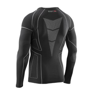 Термокофта (лонгслів) X TECH Maglia Race 3 Munica Lunga  giroc Nero L/XL Чорна - Зображення 6