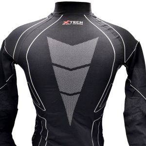 Термокофта з комірцем (лонгслів) X TECH Maglia Race 3 Munica Lunga  lupetto Nero L/XL Чорна - Зображення 6