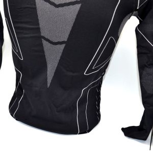 Термокофта з комірцем (лонгслів) X TECH Maglia Race 3 Munica Lunga  lupetto Nero L/XL Чорна - Зображення 7
