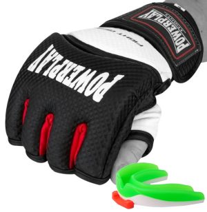 Рукавиці для MMA PowerPlay 3075 Чорні-Білі XL (капа в подарунок) - Зображення 1