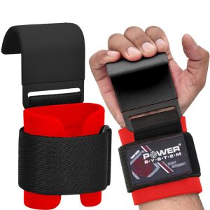 Гаки для тяги на зап'ястя Power System PS-3310 Hardcore Hooks Black/Red - Зображення 3