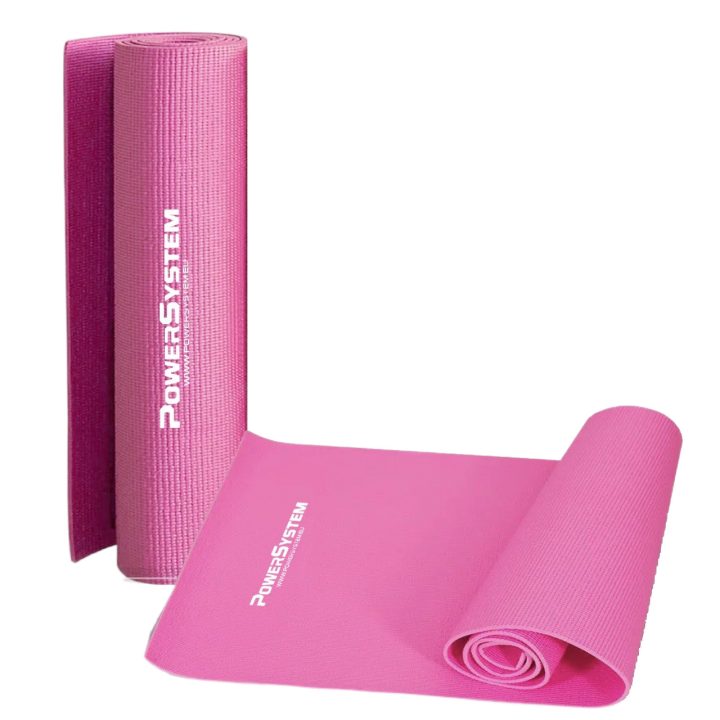 Килимок для йоги та фітнесу Power System PS-4014 PVC Fitness Yoga Mat Pink (173x61x0.6) - Зображення 10