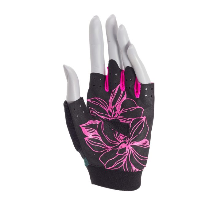 Рукавички для фітнесу MadMax MFG-770 Flower Power Gloves Black/Pink S - Зображення 3