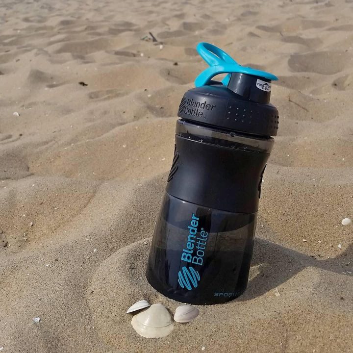 Шейкер спортивний (пляшка) BlenderBottle SportMixer Flip 20oz/590ml Black/Teal - Зображення 9