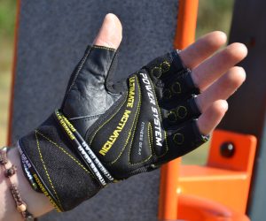 Рукавички для фітнесу Power System PS-2810 Ultimate Motivation Black/Yellow Line L - Зображення 5