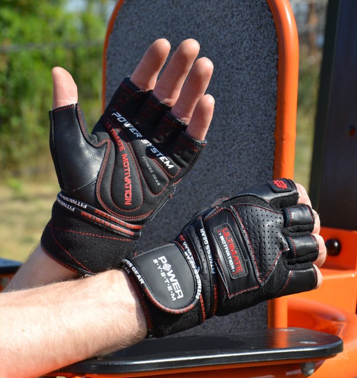 Рукавички для фітнесу Power System PS-2810 Ultimate Motivation Black/Red Line L - Зображення 5