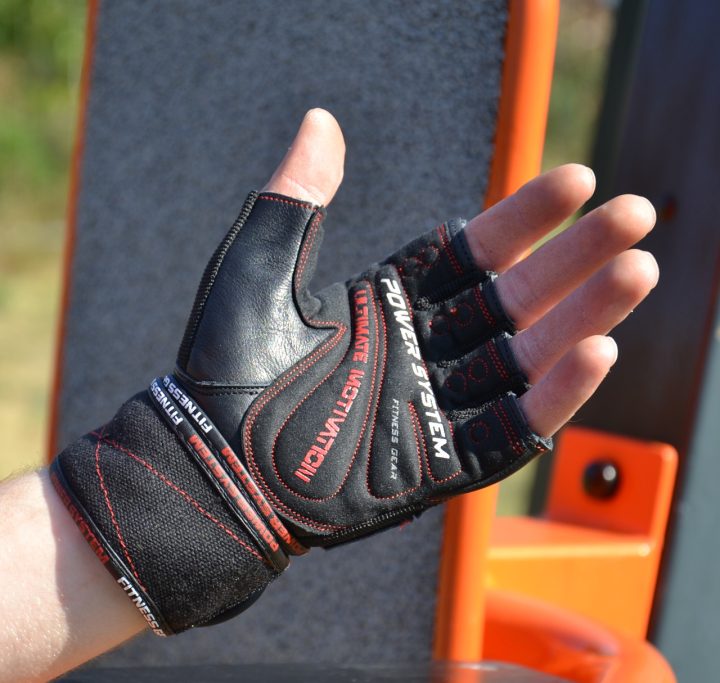 Рукавички для фітнесу Power System PS-2810 Ultimate Motivation Black/Red Line L - Зображення 4